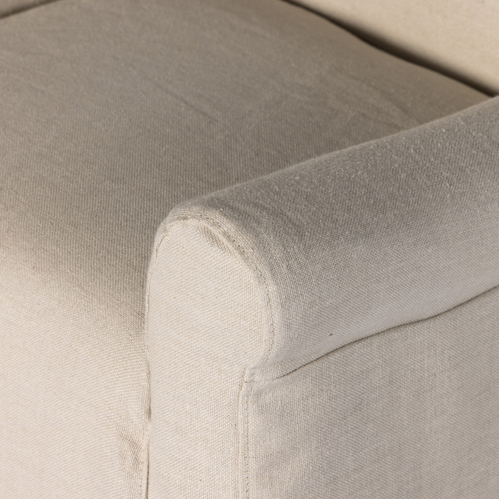 Bridges Slipcover Dining Armchair-Ntrl