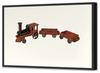 Toy Train Fine Art Print, Black, 26"x37"