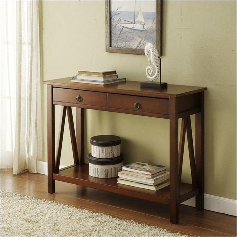 Pemberly Row Console Table in Antique Tobacco