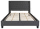 Riverdale Queen Size Tufted Platform Bed, Dark Gray