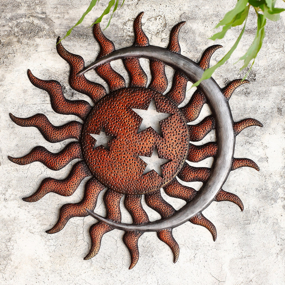 Sun, Moon And Stars Wall Plaque