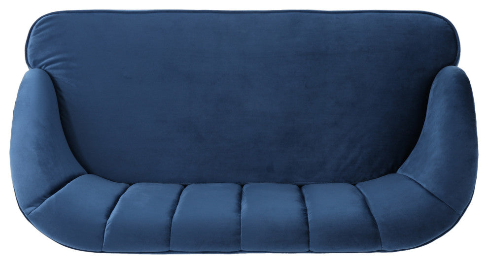 GDF Studio Scarlett Modern New Velvet Sofa, Cobalt