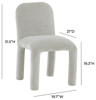 Georgia Light Gray Chenille Dining Chair