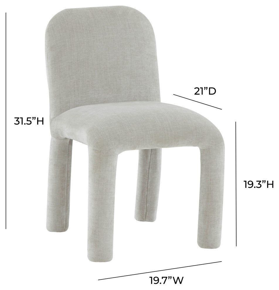 Georgia Light Gray Chenille Dining Chair