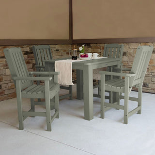 Lehigh 5-Piece Square Counter-Height Dining Set, Eucalyptus