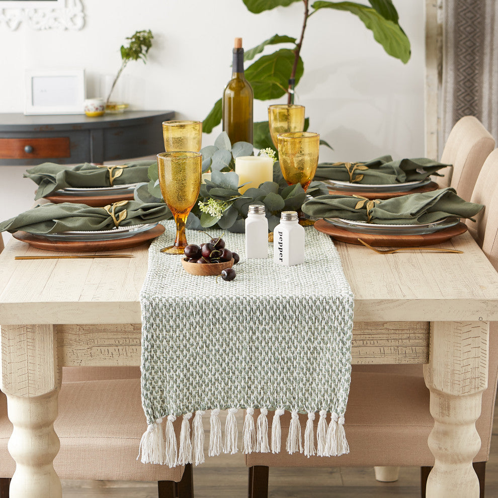 Artichoke Woven Table Runner 15x72