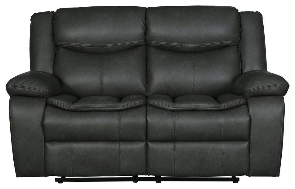 HomeRoots 150" X 72" X 80" Gray Sofa Love