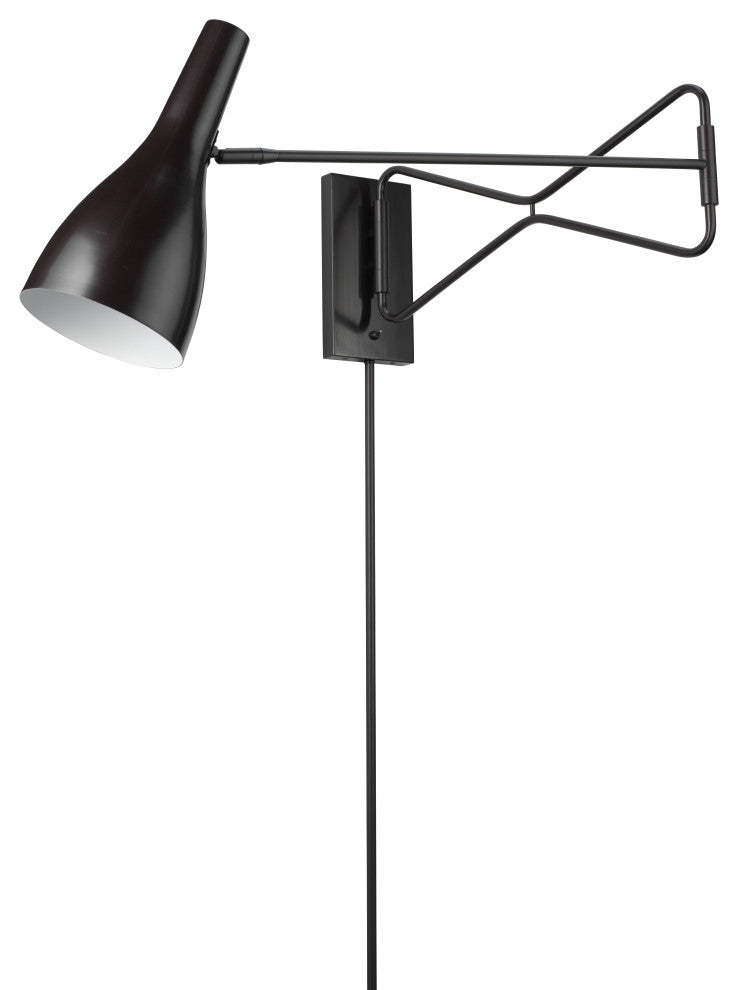 Lenz Swing Arm Wall Sconce, Bronze