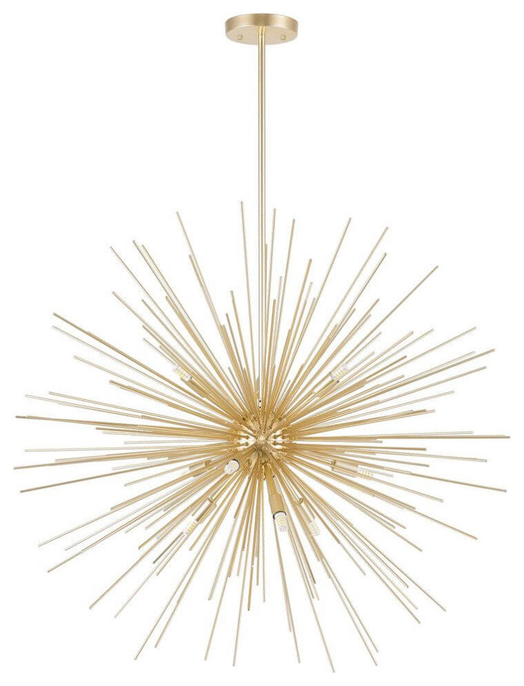 Chandelier - crystal7339par, Gold Leaf, Medium