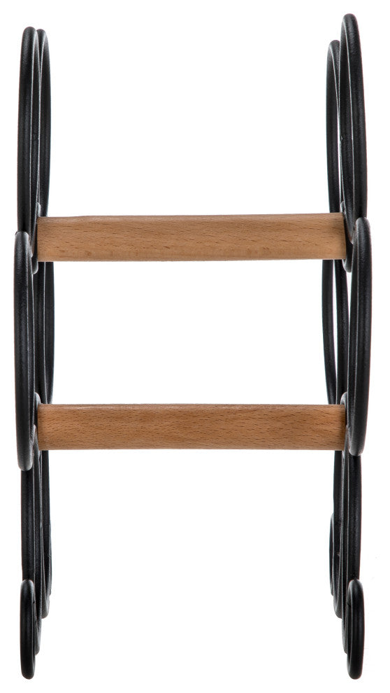 Home Zone Living Wine Rack for Countertop, Holds up to 6-Bottles, Black