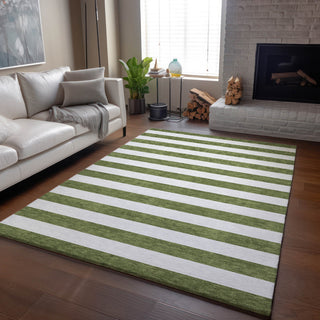 Premium Machine Washable Mayfield AMF528 Olive 8' x 10' Rug