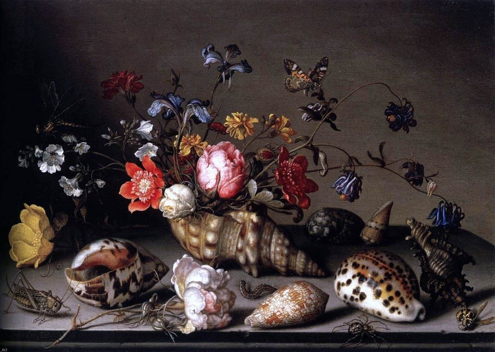 Balthasar Van der Ast Still-Life of Flowers Shells and Insects Wall Decal