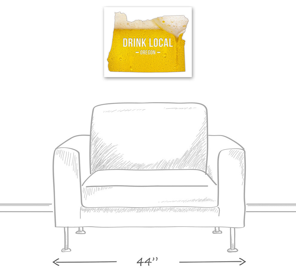 Oregon Drink Local Beer Wall Art, Canvas