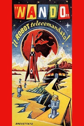 Nando - Il Robot a Telecomando- Gallery Wrapped Canvas Art 28" x 42"