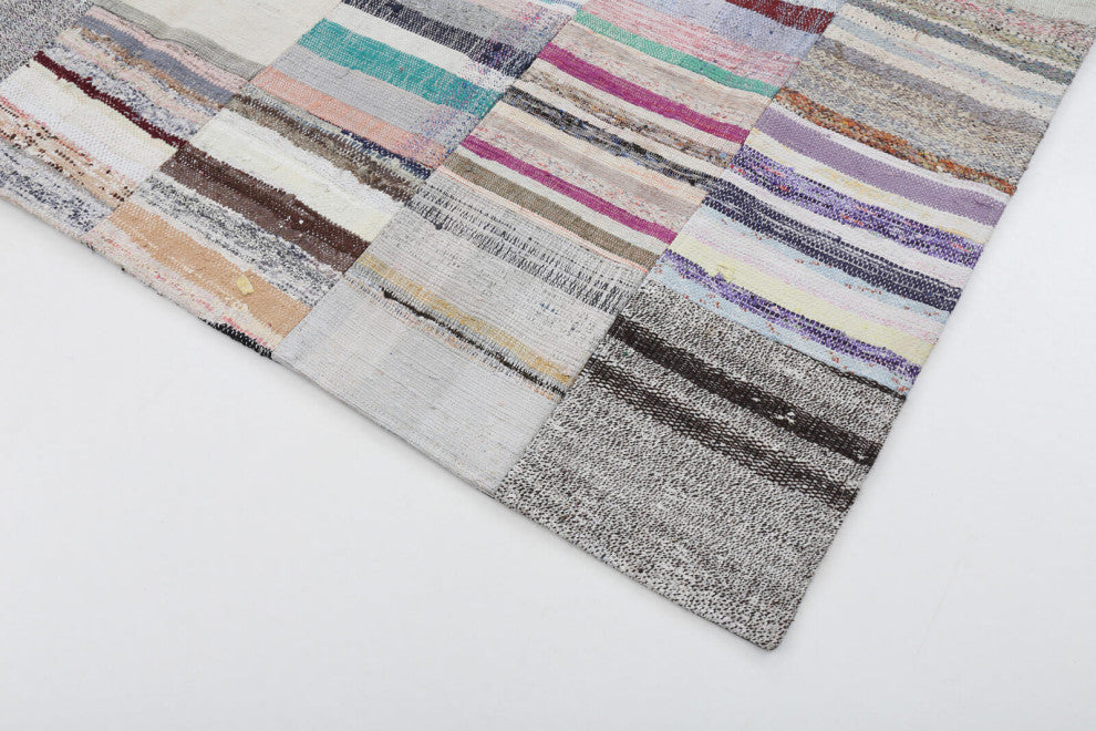 Rug N Carpet - Handmade Oriental 6' 8'' x 9' 10'' Vintage Patchwork Kilim Rug