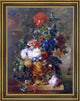 Jan Van Huysum Flowers Framed Premium Canvas Print, 18"x24"