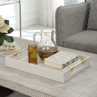 Wessex White Shagreen Tray