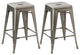 Hart Metal Counter Stools, Set of 2, Clear Brushed, 24"