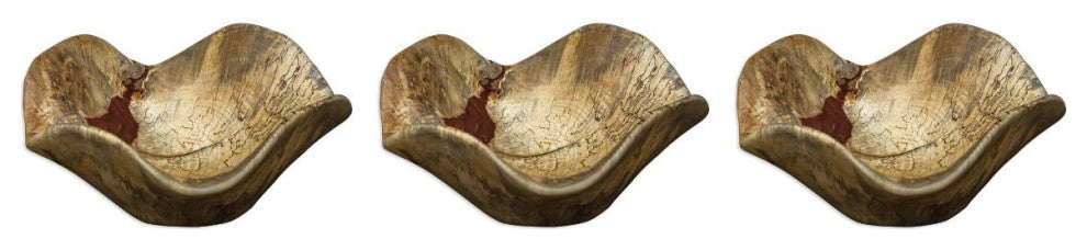 Uttermost Tamarine Wood Wall Art Set of 3