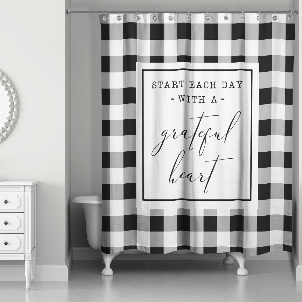 Start Each Day With A Grateful Heart 71"x71" Shower Curtain