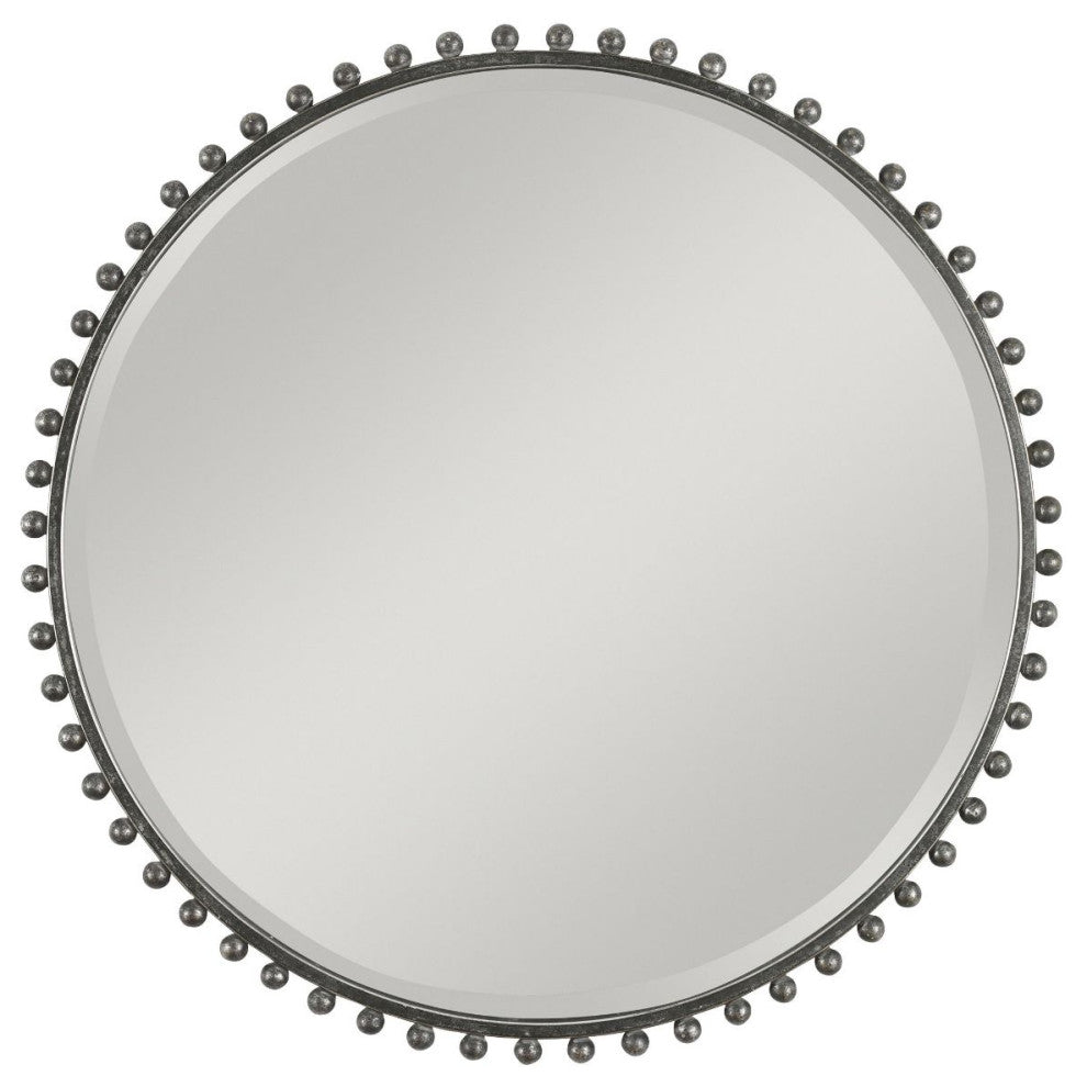 Uttermost Taza Round Iron Mirror