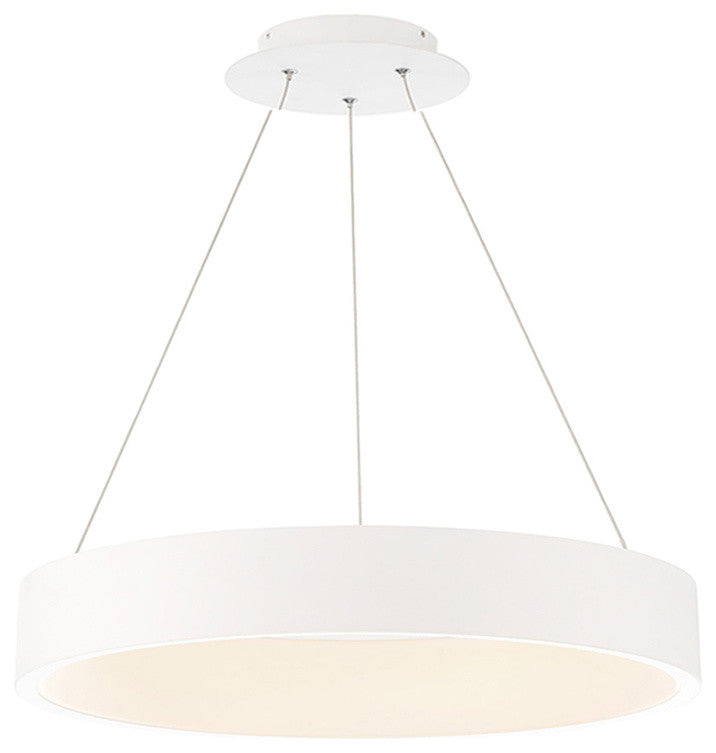Corso 18" LED Pendant 3000K, Black, White, 32", 3000k