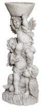 Three Cherubs With Urn Statue