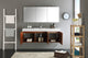 Vista 60" Teak Wall Hung Single Sink Modern Bathroom Vanity, FFT9161CH