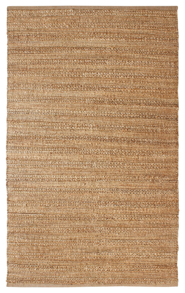 Tan Organic Jute Area Rug, 5'x7'