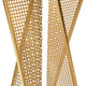 Elita Wood and Metal Pedestal End Table, Rustic Brown/Satin Gold 10x10x30