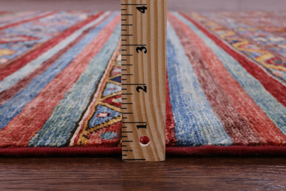 Hand Knotted Khorjin Super Kazak Wool Rug 5' 0" X 6' 5" Q10768