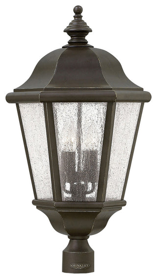 Hinkley Edgewater Large Post Top Or Pier Mount Lantern, Oil Rubbed Bronze