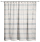 Blue Stripe on Blush 71 x 74 Shower Curtain