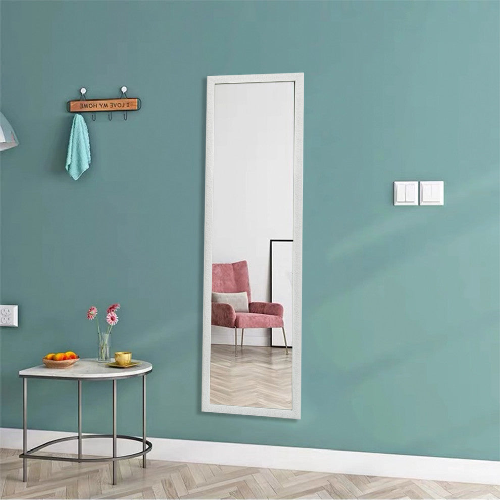 50" Lx14" W Rectangle Glass Framed Wall Mounted Bathroom Vanity Mirror