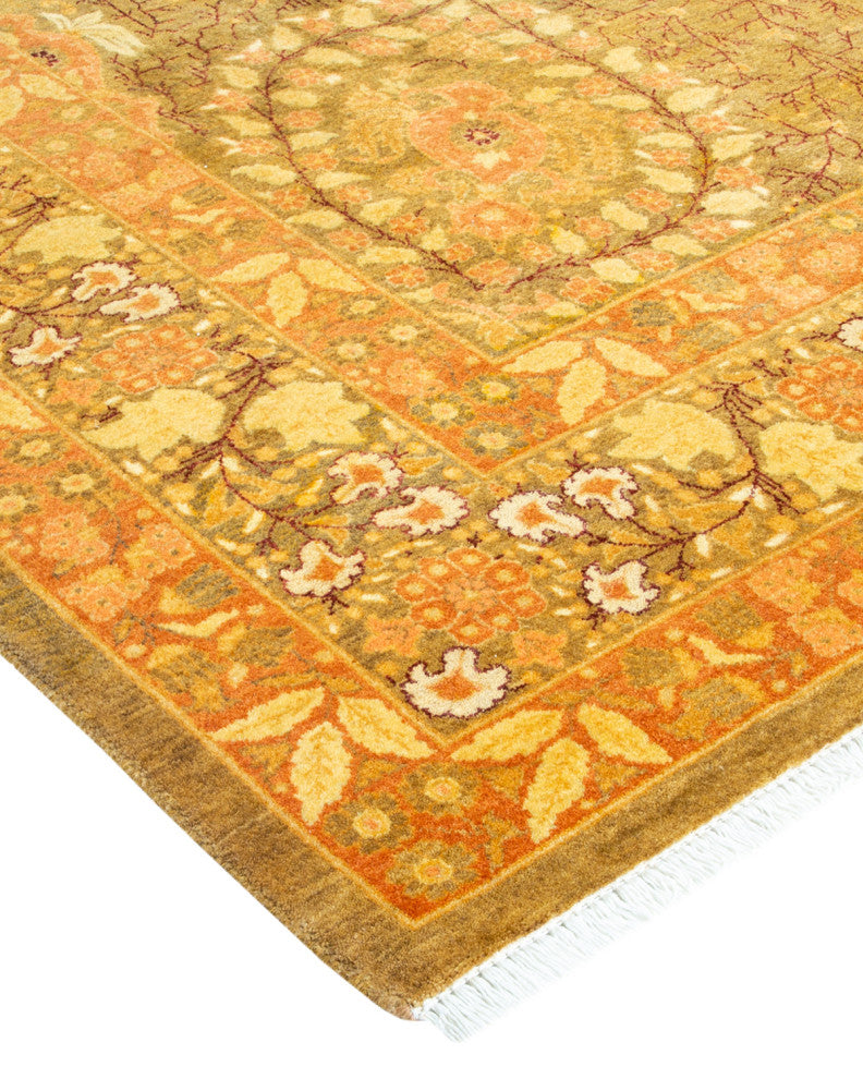 Mogul, One-of-a-Kind Hand-Knotted Area Rug Green, 6' 2" x 9' 3"