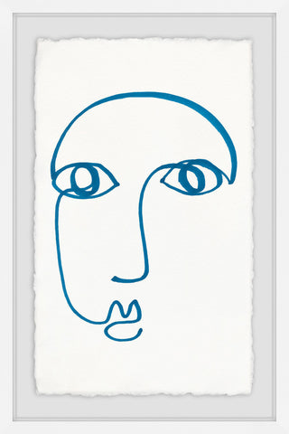 "Blue Sketch" Framed Painting Print, 24"x36"