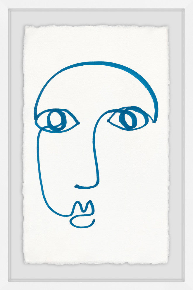 "Blue Sketch" Framed Painting Print, 24"x36"