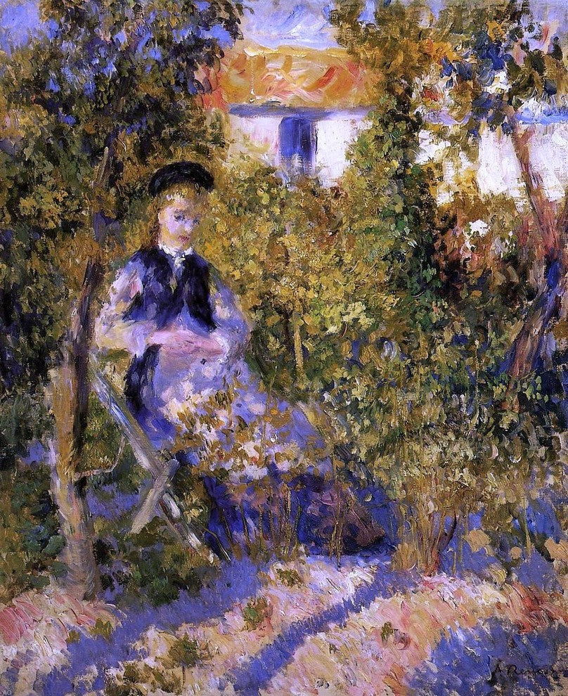 Pierre Auguste Renoir Nini in the Garden, 20"x25" Wall Decal