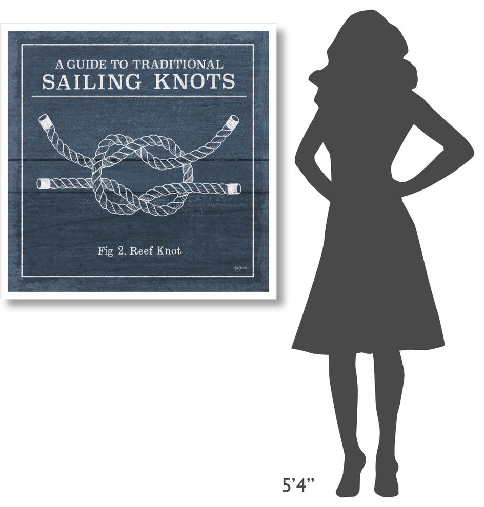 "Vintage Sailing Knots III" Digital Paper Print by Mary Urban, 38"x38"