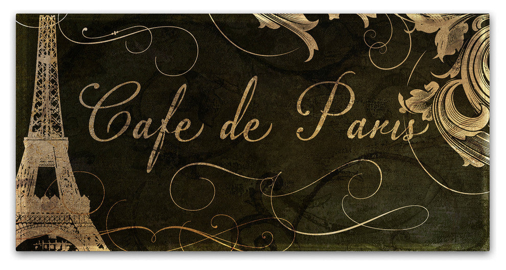Color Bakery 'Cafe De Paris' Canvas Art, 24"x12"