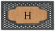 A1HC Mesh Border Rubber and Coir Monogrammed Doormat, 23"X38", Black, H
