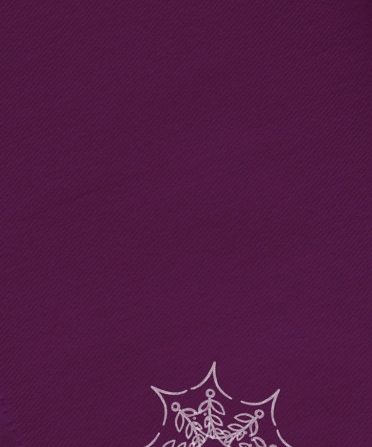 Web Art Holiday Print Napkin, Purple, Set of 4