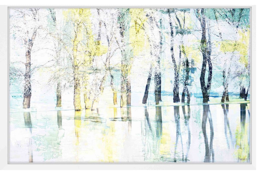 Parvez Taj "Yellow Haze" Framed Painting Print, 24"x16"