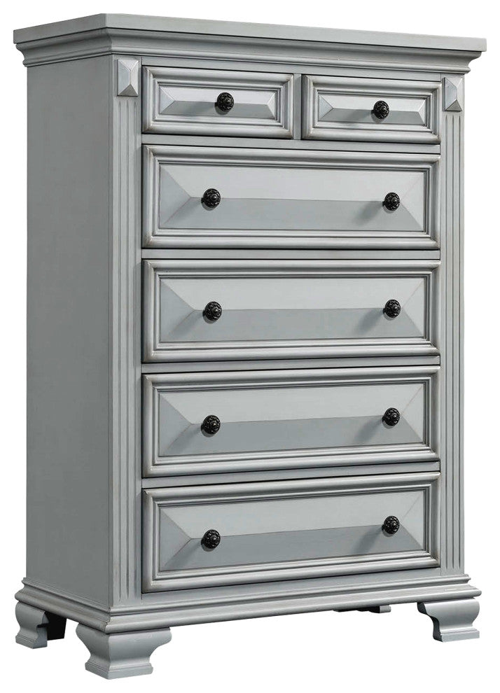 Picket House Trent Queen Panel 3 Piece Bedroom Set, Gray