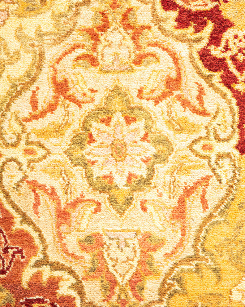 Mogul, One-of-a-Kind Hand-Knotted Area Rug Yellow, 3'2"x5'5"