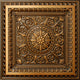 Antique Gold 3D Ceiling Panels, 2'x2', 100 Sq Ft, Pack of 25