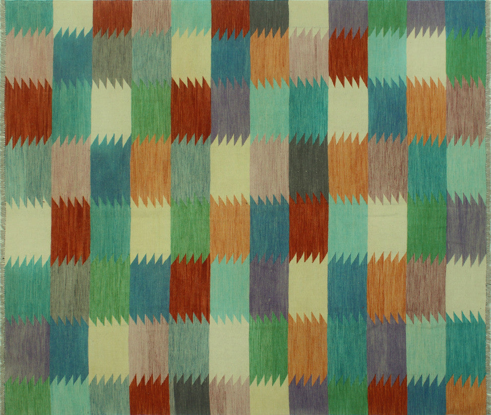 Winchester Kilim Hazrat Rust/Blue Rug, 8'2x9'9