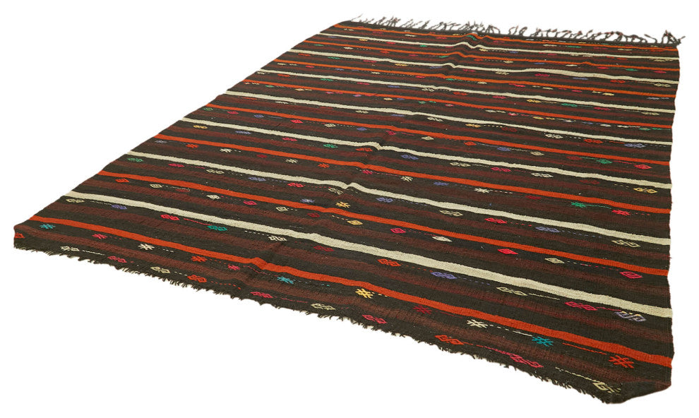 Rug N Carpet - Handmade Turkish 7' 9'' x 10' 6'' Vintage Goat Hair Kilim Rug