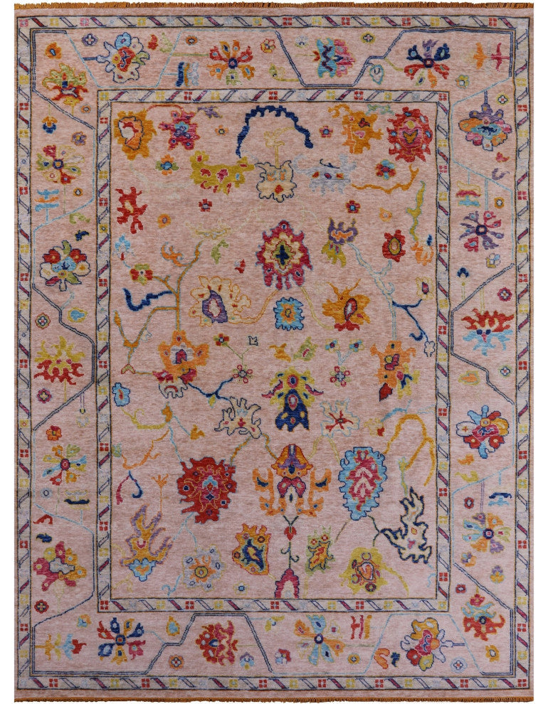 10' 4" X 13' 10" Turkish Oushak Hand Knotted Wool Rug - Q14778