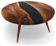 Gamba di Legno Coffee Table, Black, 35.4" 90cm
